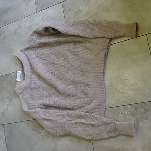 Everlane oversized alpaca sweater light brown color
